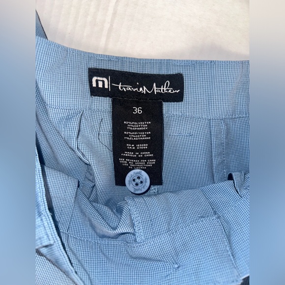 Travis Mathew Smooth Talker Shorts Mens Size 38 Blue‎ Golf Flat Front Stretch - Picture 5 of 7